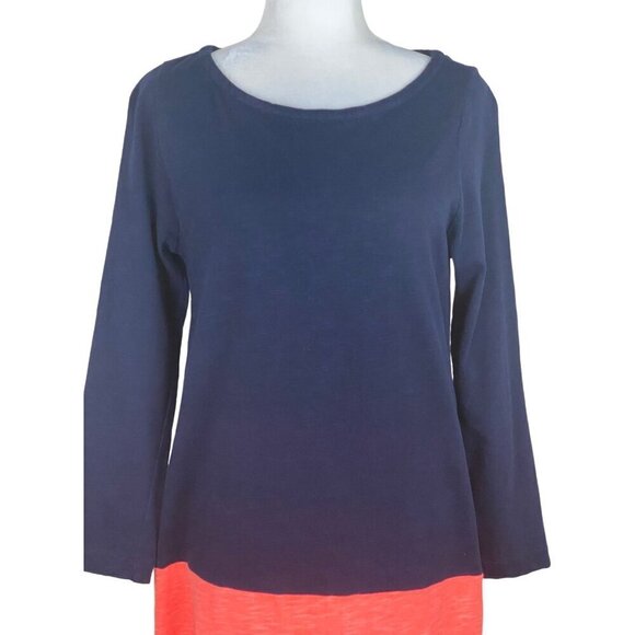 J.Crew Maritime Colorblock Shift Dress in Navy Blue n Bright Melon Women's Sz Sm - Picture 5 of 12